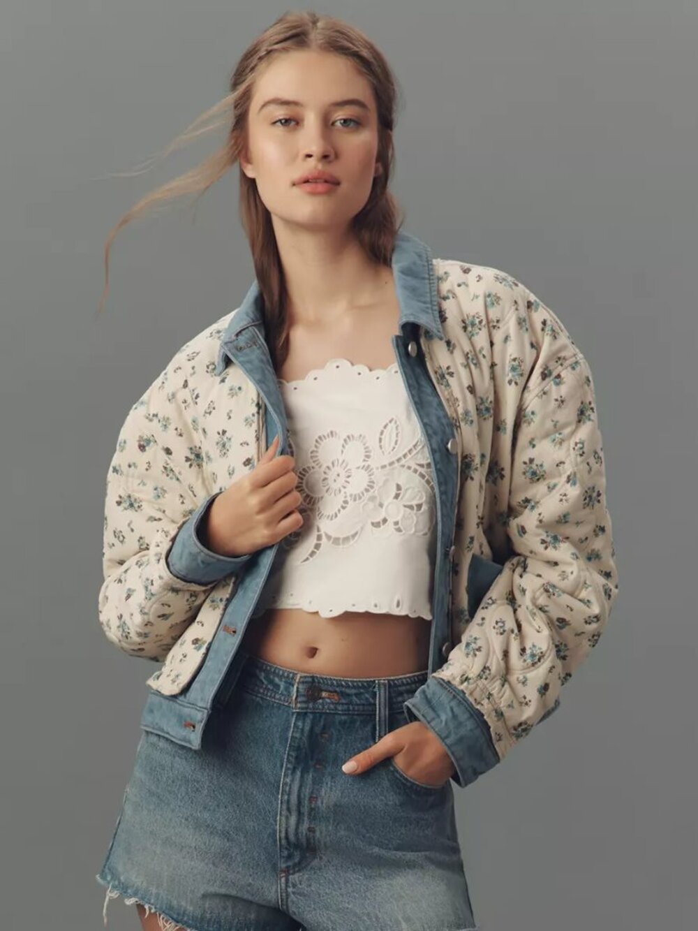 NWT Anthropologie BLANKNYC Lovebirds Quilted Jacket